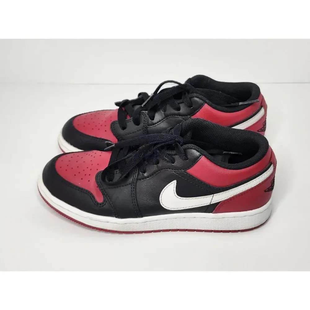 Nike Air Jordan 1 Low 'Alternate Bred Toe' Shoes Sneakers, Boys Size 4Y